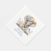 ベビーエレファントカウボーイウェスタンボホワイルドフラワー スタンダードランチョンナプキン (角)