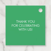 ベビーエレファントガール誕生日ギフトラベル，緑 フェイバータグ (裏面)