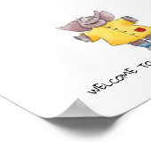 ベビーエレファントゲストブック ポスター (角)