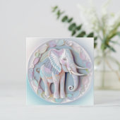 ベビーエレファントシャワー招待状 (スタンド正面)