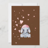 ベビーエレファントシャワー招待状 案内状 (裏面)