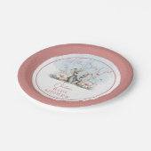 ベビーエレファントハローベビーガールフローラベビーシャワー ペーパープレート (アングル)