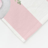 ベビーエレファントパーソナライズされたフォトマイルストーン フリースブランケット (角)