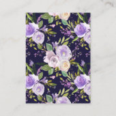 ベビーエレファントパープルフローラブックベビー エンクロージャーカード (裏面)