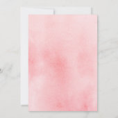 ベビーエレファントピンクとグレーかわいい女の子の赤ちゃんシャワー 招待状 (裏面)