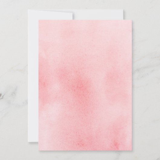 ベビーエレファントピンクとグレーかわいい女の子の赤ちゃんシャワー 招待状 (裏面)