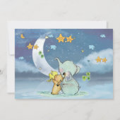 ベビーエレファントベビーシャワーボーイ招待状 招待状 (裏面)