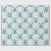 ベビーエレファントボーイ誕生日 ラッピングペーパー (フラット)