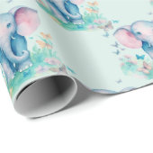 ベビーエレファントボーイ誕生日 ラッピングペーパー (ロールコーナー)