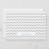 ベビーエレファントボーイ赤ちゃんシャワーティール(緑がかった色)サンキューカード 招待状 (裏面)