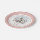 ベビーエレファントリトルピーナッツガールフローラシャワー ペーパープレート (アングル)