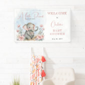 ベビーエレファントリトルピーナッツガールフローラシャワー 横断幕 (インサイチュ)