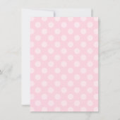 ベビーエレファント水玉模様ピンクベビーシャワー 招待状 (裏面)