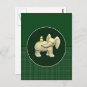 ベビーエレファント&フロッグ ポストカード (正面/裏面)