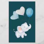 ベビーエレファントABCベビーシャワーゲームカード チラシ (裏面)