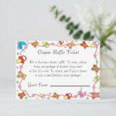 ベビーエレメントベビーシャワーおむつラッフルカード 招待状 (スタンド正面)