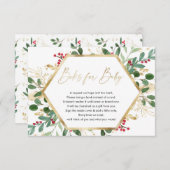 ベビーエンクロスのクリスマスレッドの緑の金ゴールドの本 エンクロージャーカード (正面/裏面)