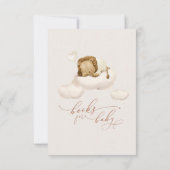 ベビーエンクロージャカードのクラウドブックにライオン ノートカード (裏面)