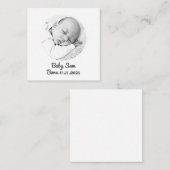 "ベビーエンクロージャカードカスタム – 写真と名前" エンクロージャーカード (正面/裏面)