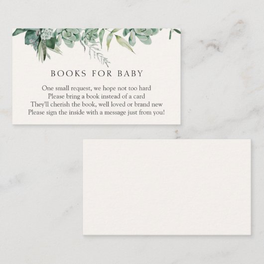 ベビーエンクロージャカード用の多肉書籍 エンクロージャーカード (正面/裏面)