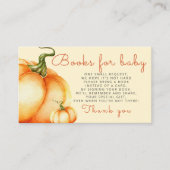 ベビーエンクロージャカード用の小さなカボチャの本 名刺 (正面)