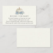 ベビーエンクロージャカード用の小さな青いカボチャの本 エンクロージャーカード (正面/裏面)