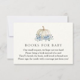 ベビーエンクロージャカード用の小さな青いカボチャの本 招待状