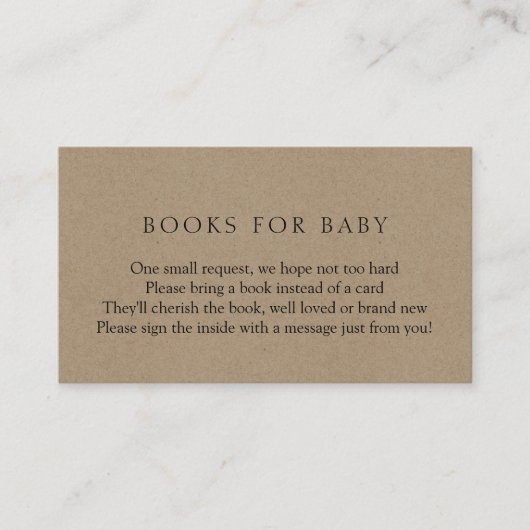 ベビーエンクロージャカード用の茶色の格子縞の本 エンクロージャーカード (正面)