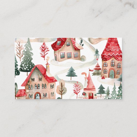 ベビーエンクロージャカード用の赤クリスマスブック エンクロージャーカード (裏面)