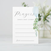 ベビーエンクロージャカード用の青いバルーン祈りの言葉 エンクロージャーカード (スタンド正面)