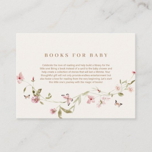 ベビーエンクロージャカード用バニーピンクフローラブック エンクロージャーカード (正面)