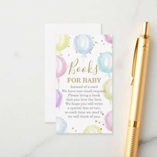 ベビーエンクロージャカード用パステル風船ブック エンクロージャーカード (正面/裏面インサイチュ)