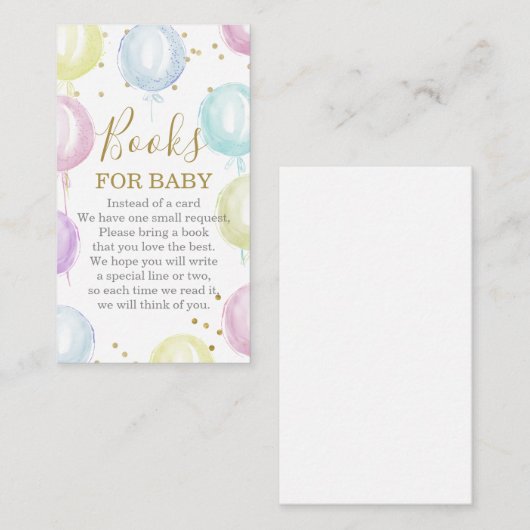 ベビーエンクロージャカード用パステル風船ブック エンクロージャーカード (正面/裏面)