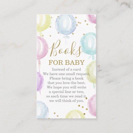 ベビーエンクロージャカード用パステル風船ブック エンクロージャーカード (正面)