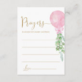 ベビーエンクロージャカード用ピンクバルーン祈りの言葉 エンクロージャーカード (正面)