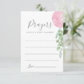 ベビーエンクロージャカード用ピンクバルーン祈りの言葉 エンクロージャーカード (スタンド正面)