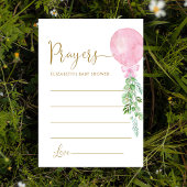 ベビーエンクロージャカード用ピンクバルーン祈りの言葉 エンクロージャーカード