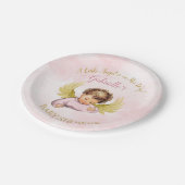 ベビーエンジェルガールピンク金ゴールドリトルエンジェルオンザーズ ペーパープレート (アングル)
