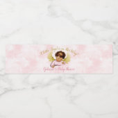 ベビーエンジェルピンク金ゴールドエスニックガール ペットボトルラベル (シングルラベル)