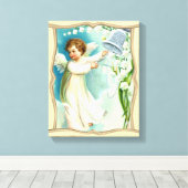 ベビーエンジェルブルーベル キャンバスプリント (インサイチュ (ウッドフロア))