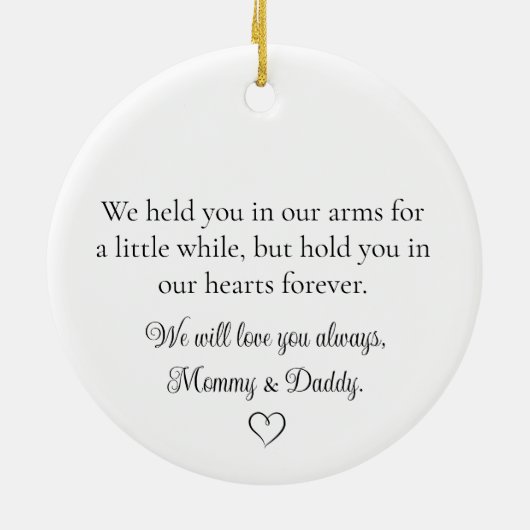 ベビーエンジェルロス記念碑 セラミックオーナメント (裏面)