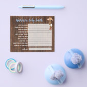 ベビーオウムカウボーイベビーシャワーカードへの願い チラシ (シングル)