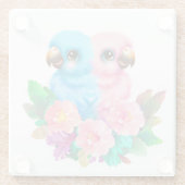 ベビーオウム双生児 ガラスコースター (裏面)