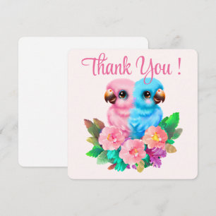 ベビーオウム双生児 サンキューカード