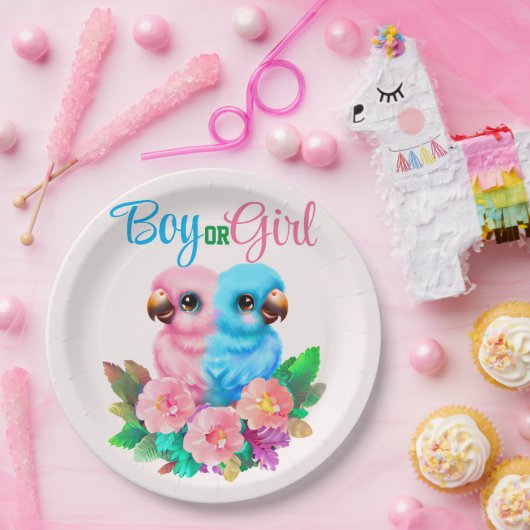 ベビーオウム双生児 ペーパープレート (パーティー)