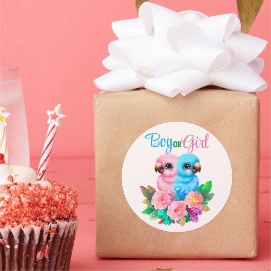 ベビーオウム双生児 ラウンドシール (パーティー)