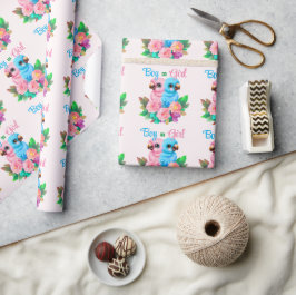 ベビーオウム双生児 ラッピングペーパー