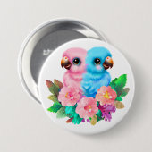 ベビーオウム双生児 缶バッジ (正面&裏面)