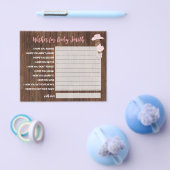 ベビーオウム女性のカーボーイベビーシャワーカードのご希望 チラシ (シングル)