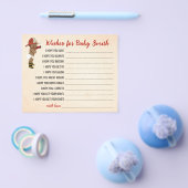 ベビーオウム消防士の赤ちゃんシャワーカードへの願い チラシ (シングル)